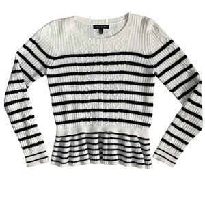 Banana Republic striped cable knit